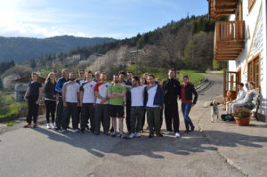 Fotografia del gruppo di allievi dopo uno stage